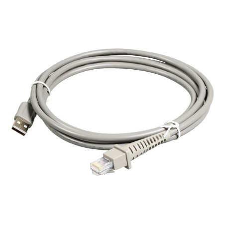 Datalogic USB Cable Straight Grey 2m - Reliable 2M USB Connectivity (90A052065)
